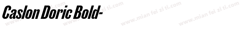 Caslon Doric Bold字体转换